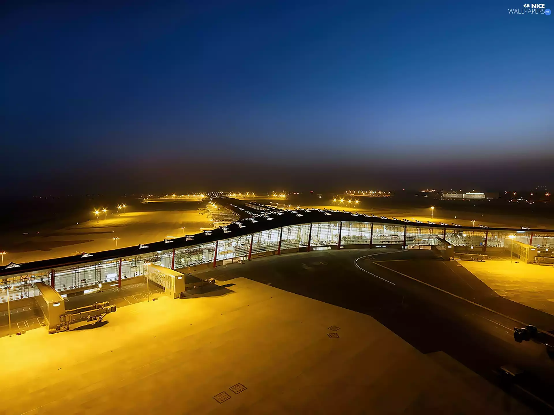 illuminated, Terminals, port, air, pekin