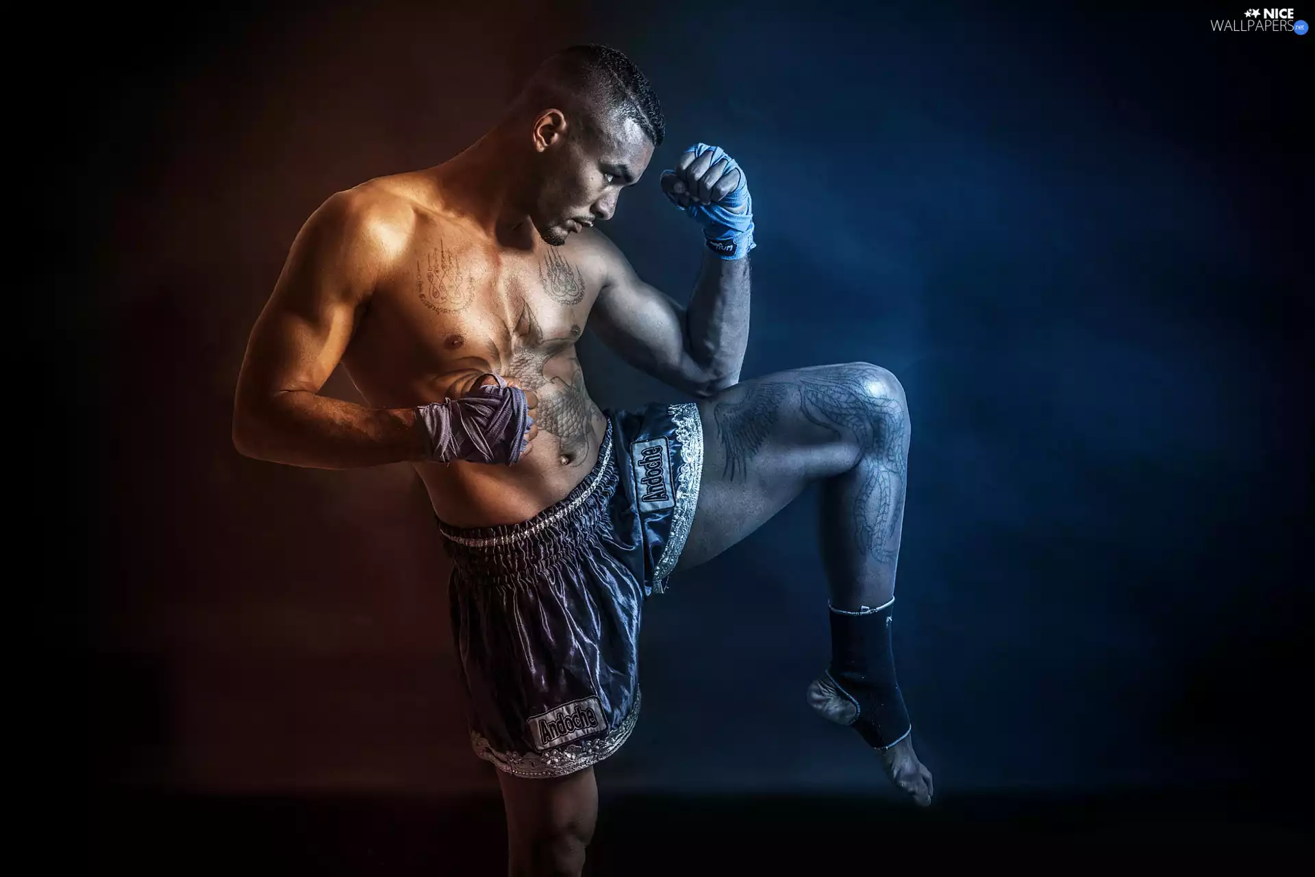training, Samuel Andoche, Tattoo, Martial art Muay Thai