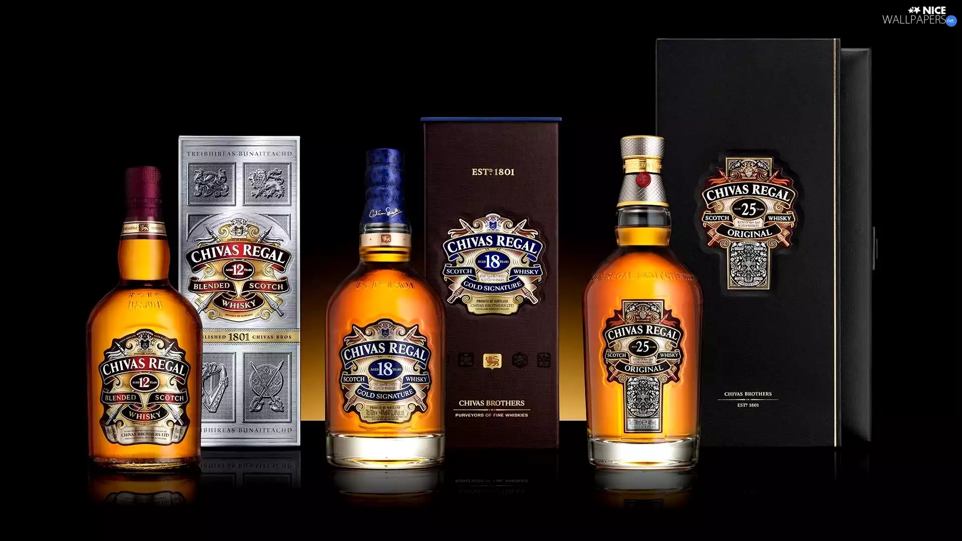 Whisky, Three, Bottles, Chivas Regal