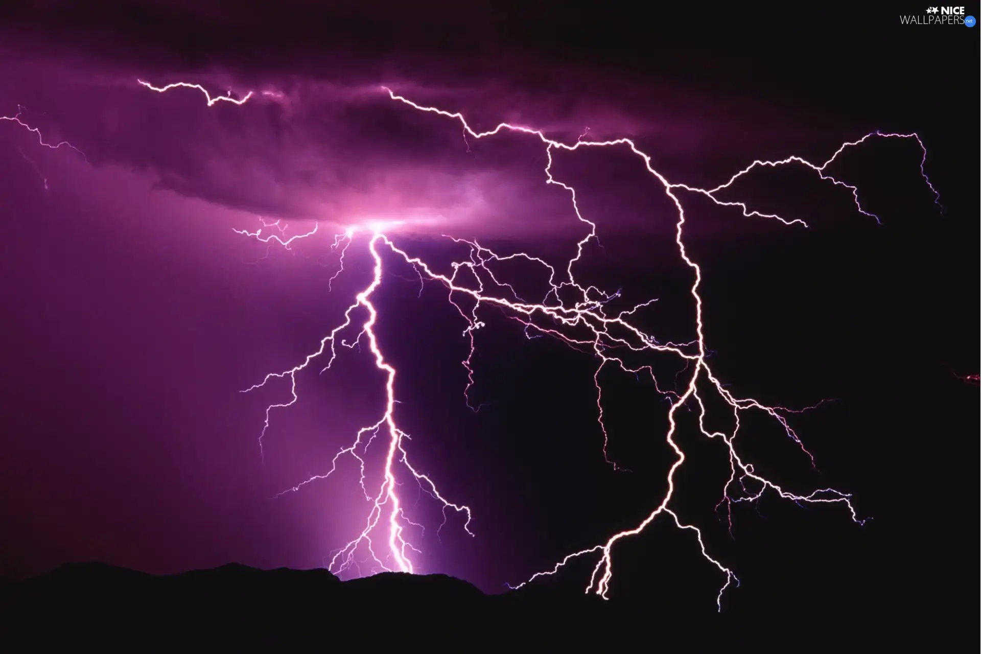 thunderbolt, Storms, Sky