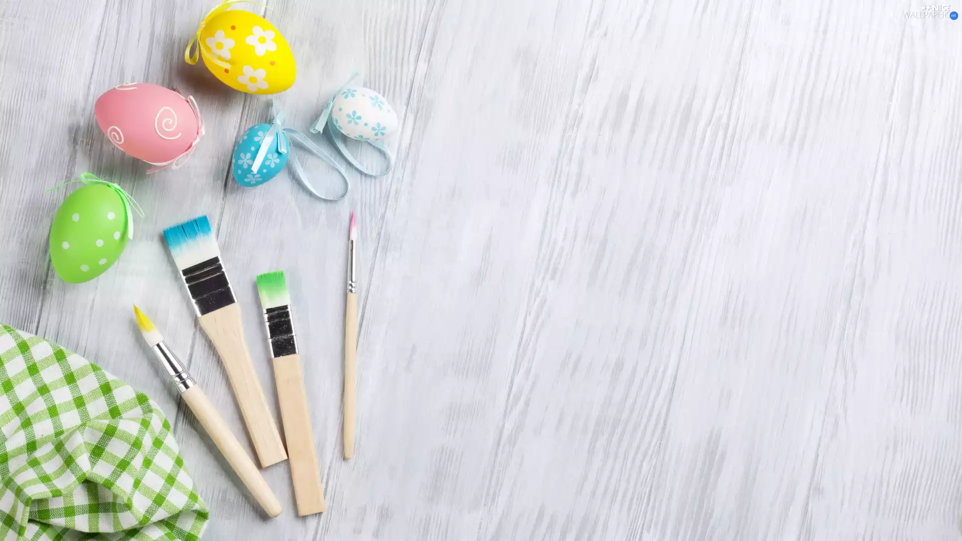 composition, Easter, tea-towel, boarding, Brushes, eggs