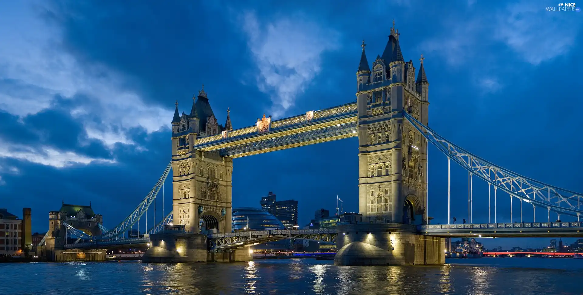 Night, London, Tower Bridge