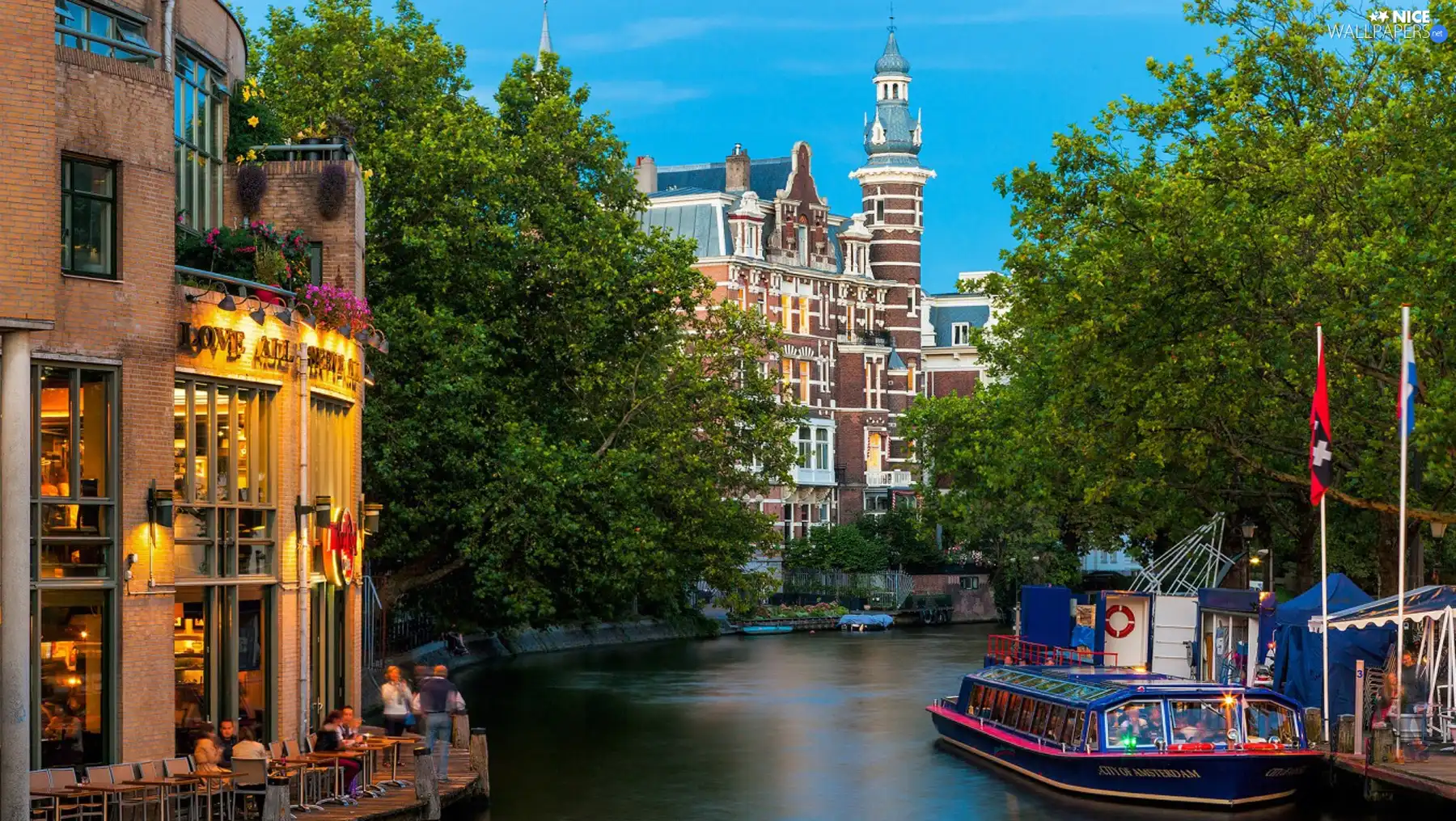 Amsterdam, Ship, Town, River