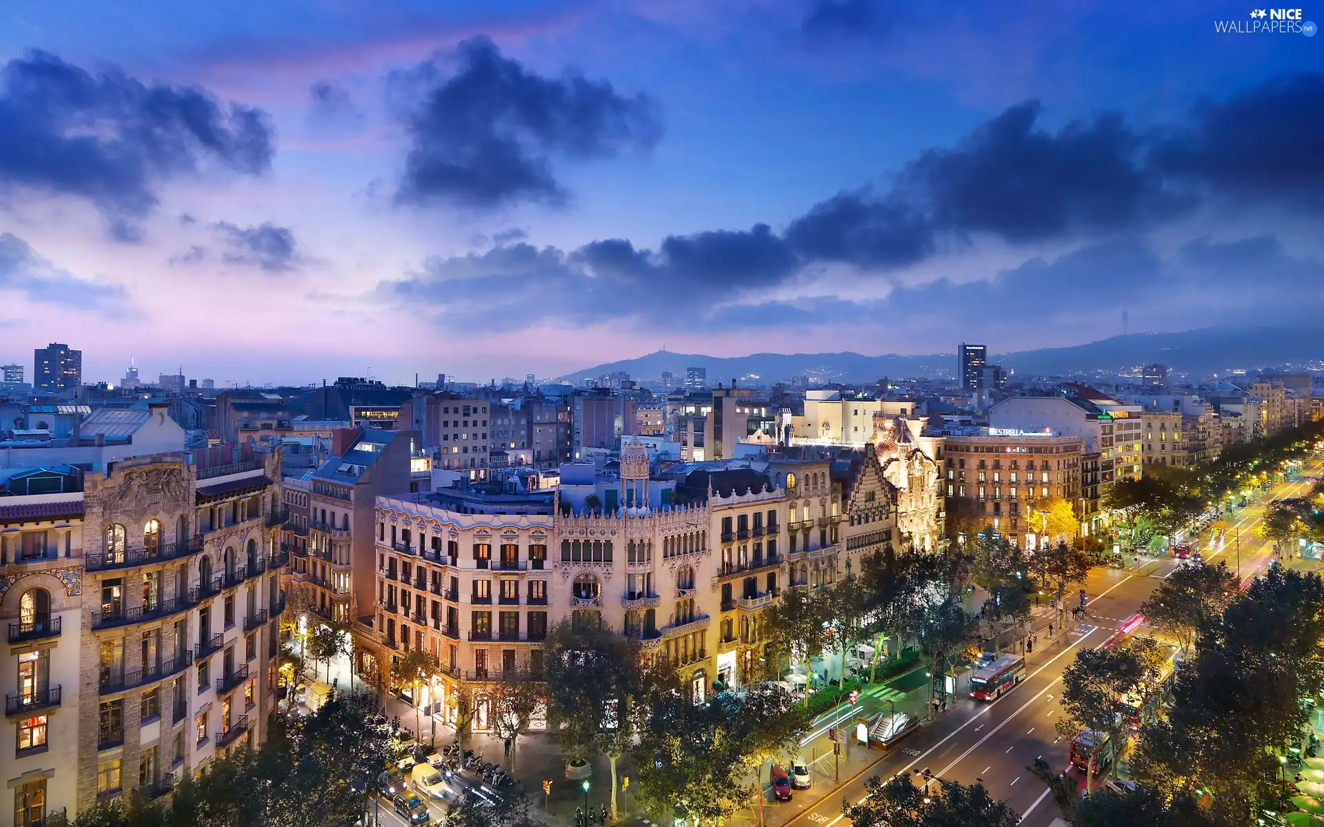 Barcelona, panorama, town, Spain