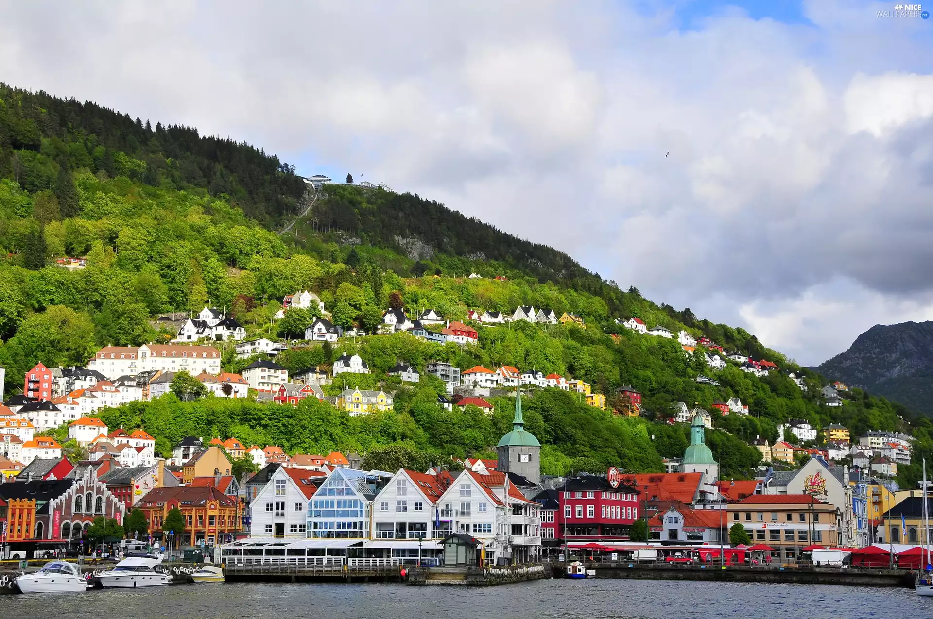 panorama, Bergen, Norway, town