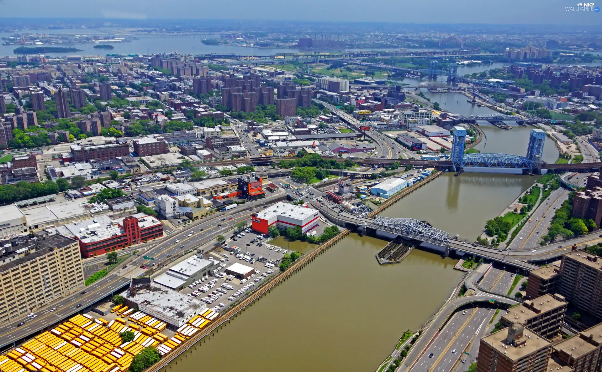 New York, panorama, town