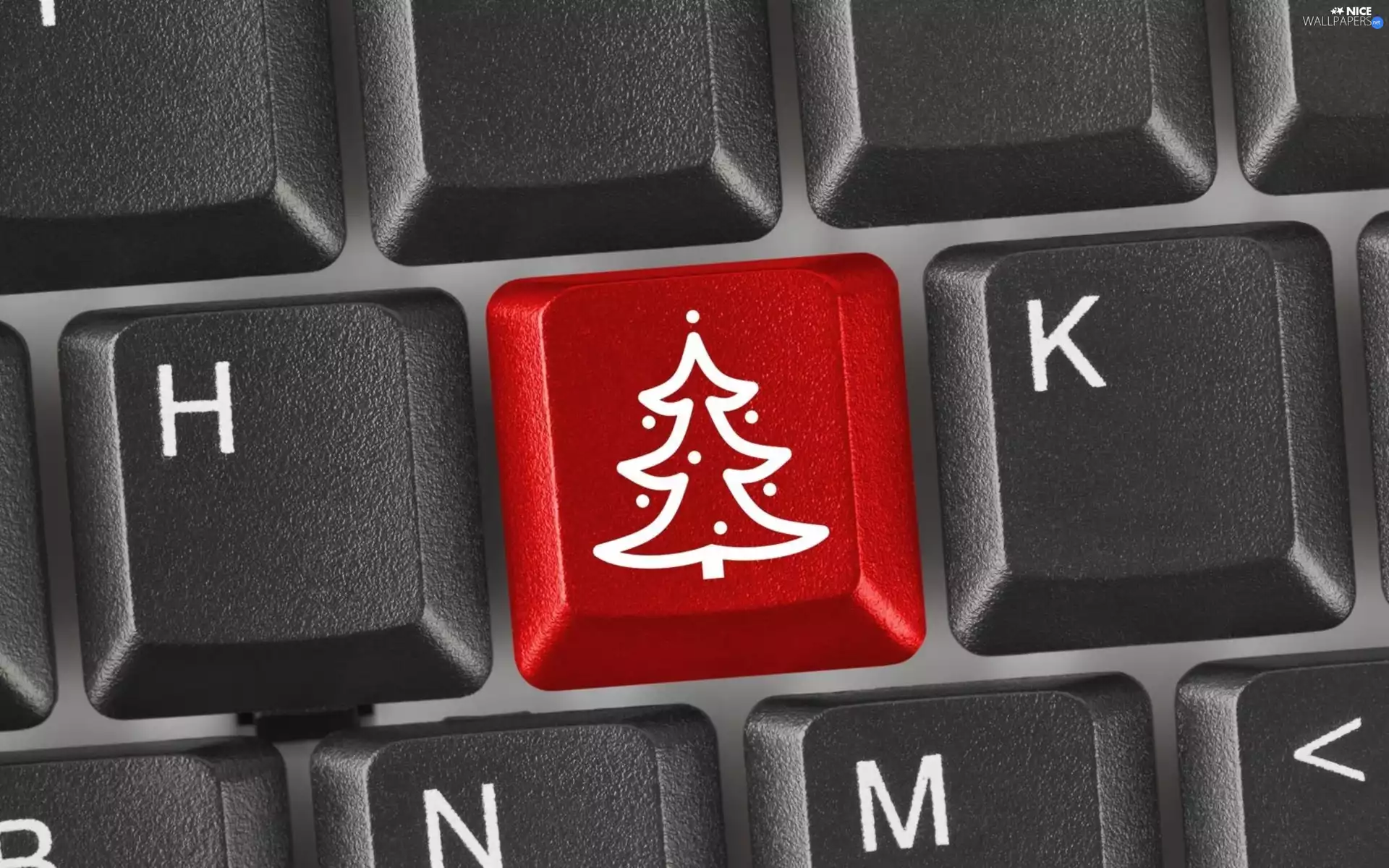 Christmas, keyboard, christmas tree