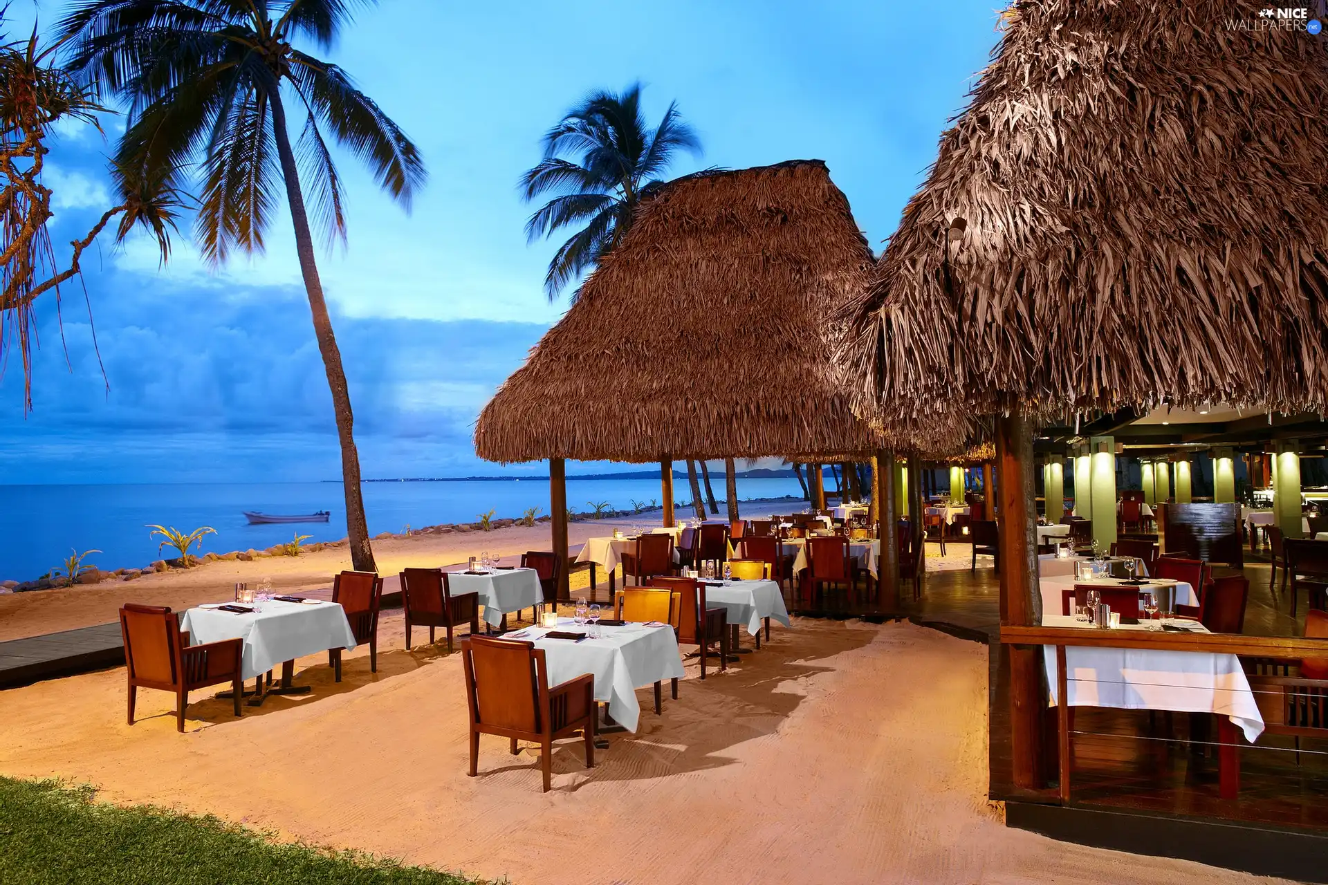 Restaurant, Ocean, tropic, Beaches