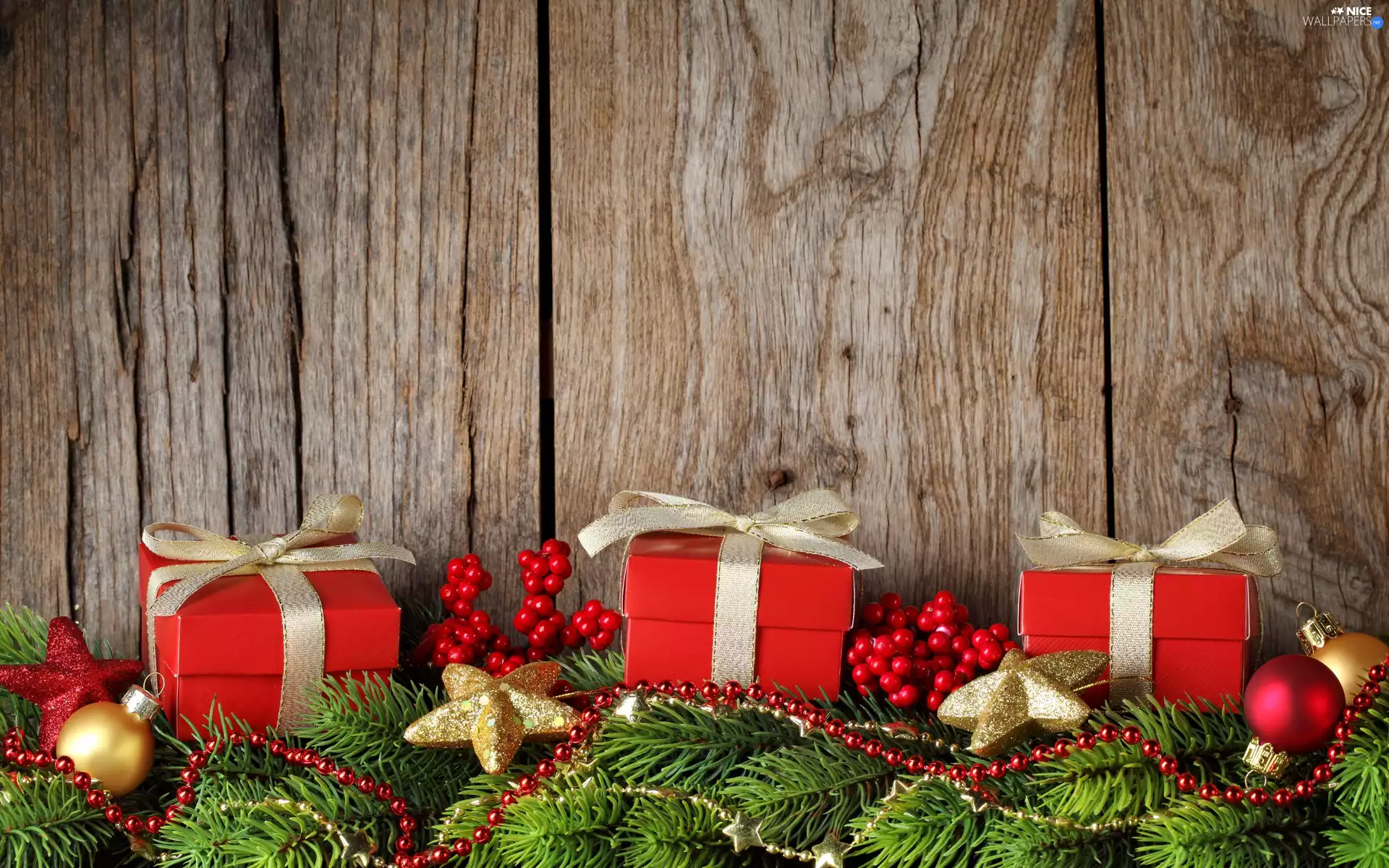 gifts, Stars, boarding, baubles, chain, Christmas, composition, Twigs