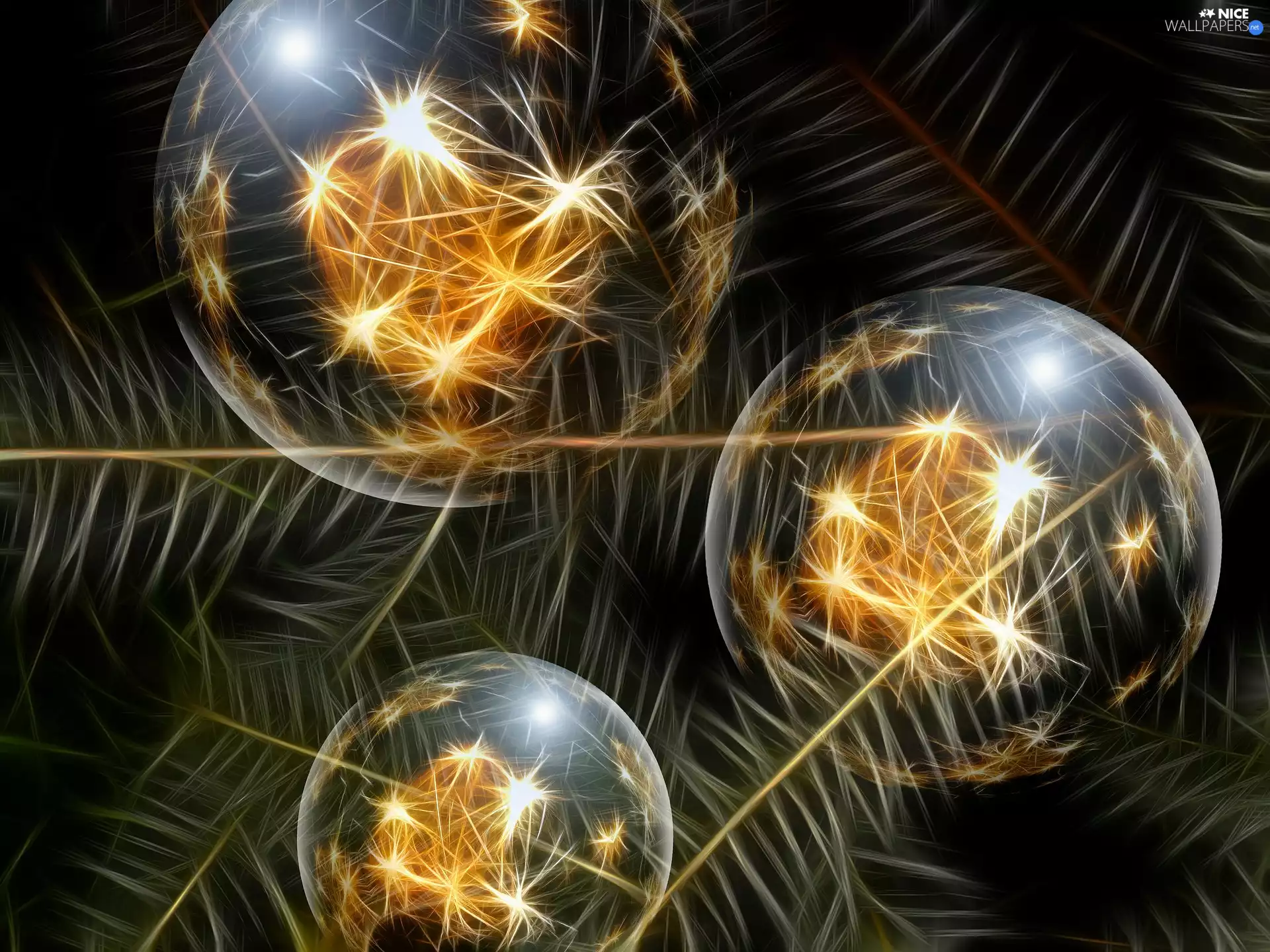 Christmas, decoration, baubles, Twigs, Fractalius, Christmas