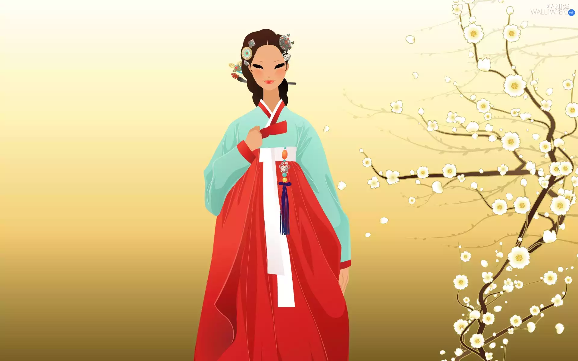 Twigs, Japanese, kimono