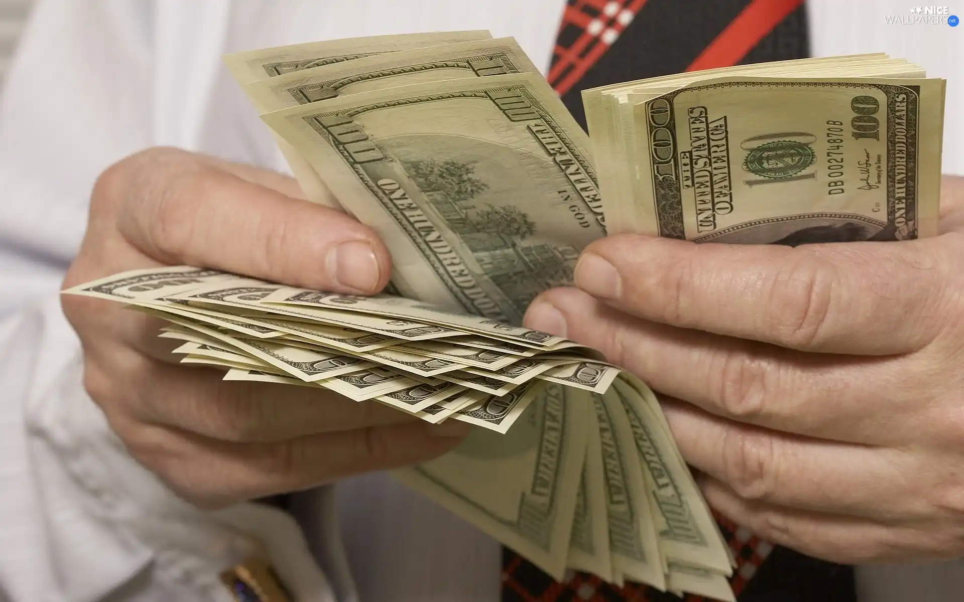 men, money, U.S. dollars, hands