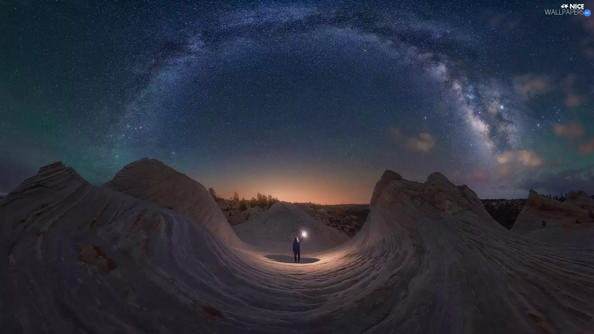Star way, rocks, ligh, Human, flash, The United States, Utah State, star, Sky, luminosity, sun