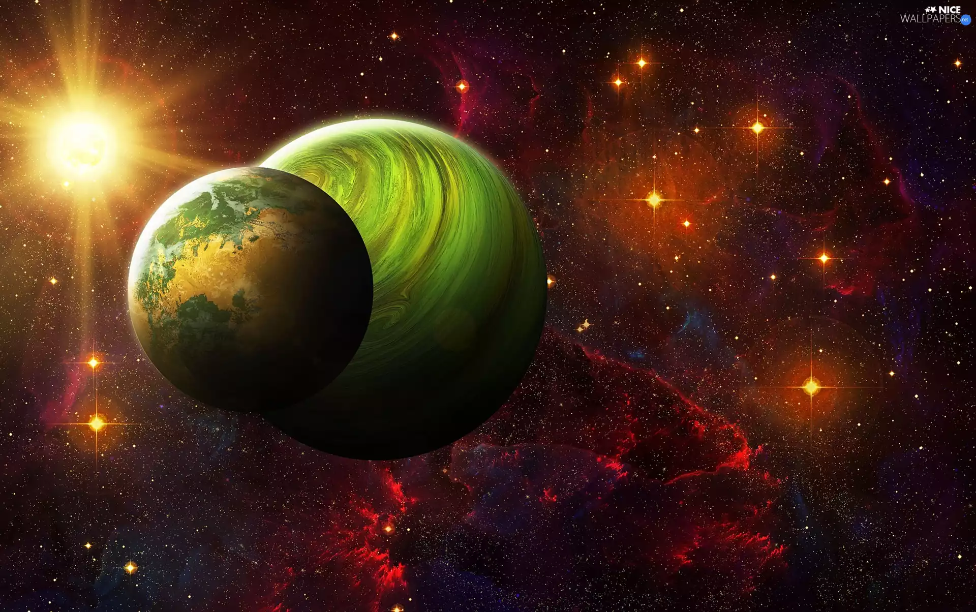 Planets, Universe, 3D Graphics, sun