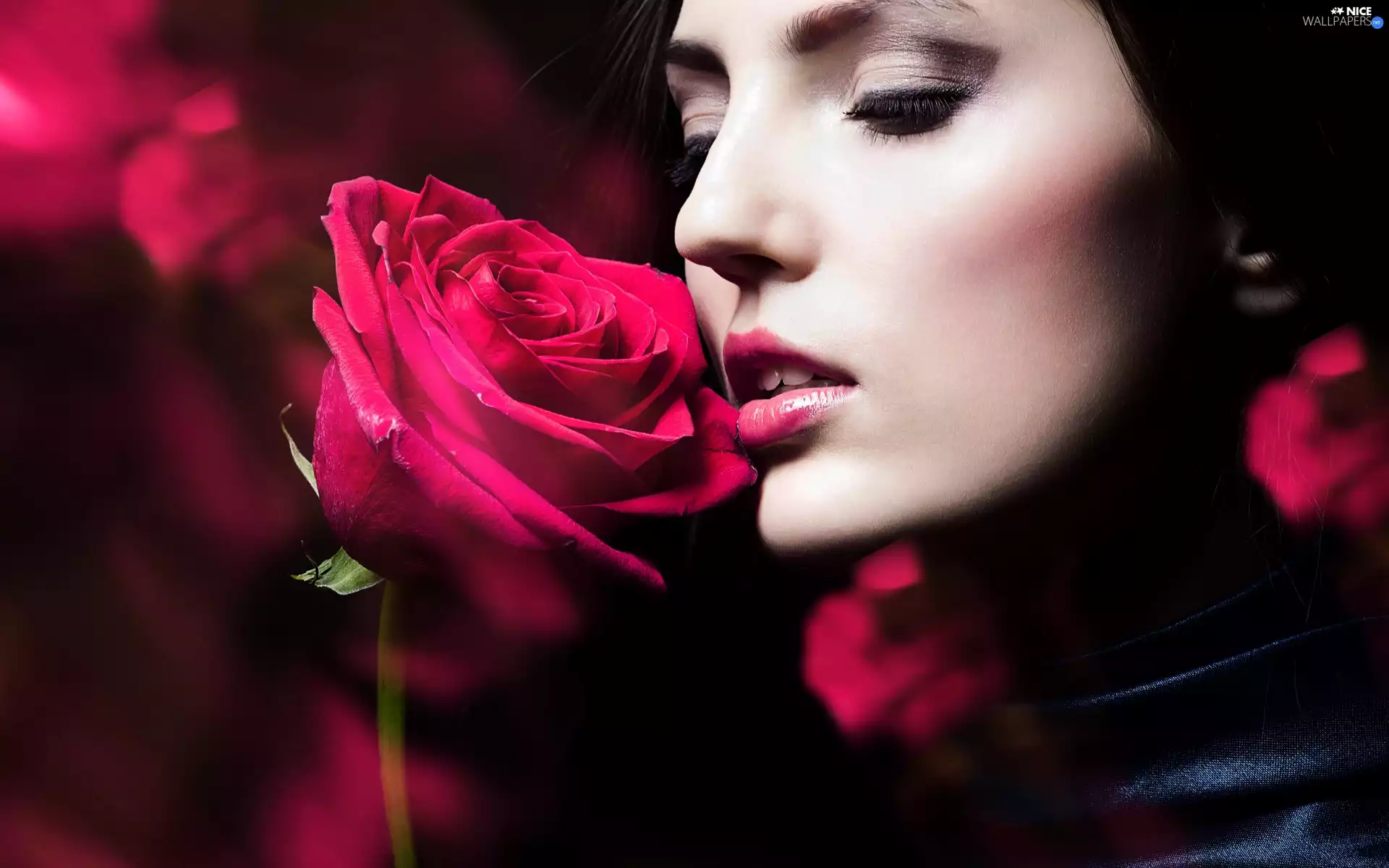Rose, Women, Make-up