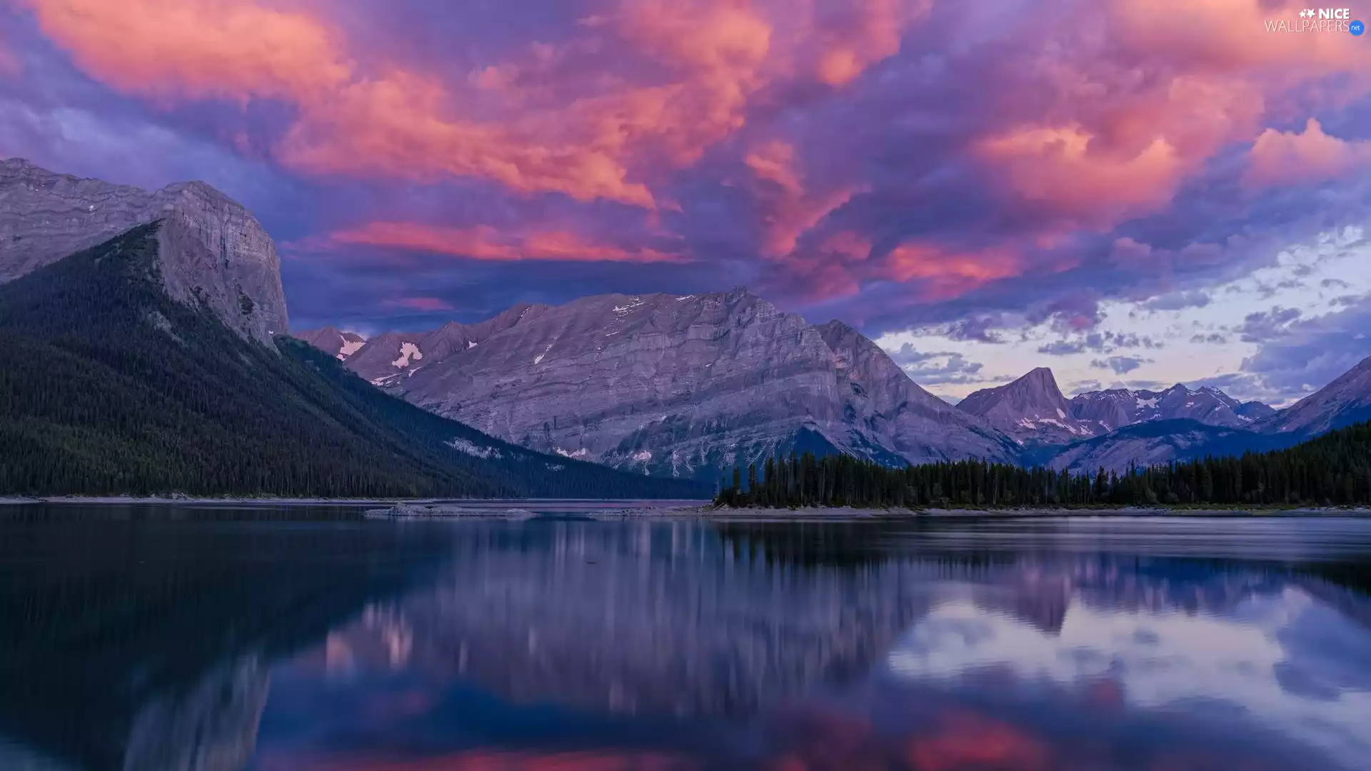 Mountains, Alberta, Canada, Upper Kananaskis Lake