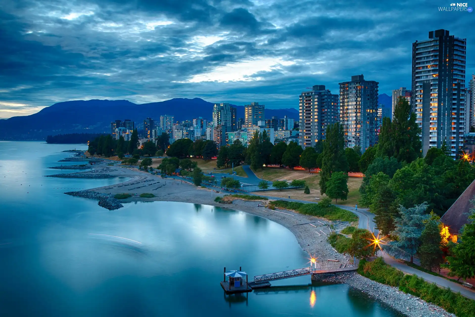 Vancouver, Canada, Beaches, Houses, sea