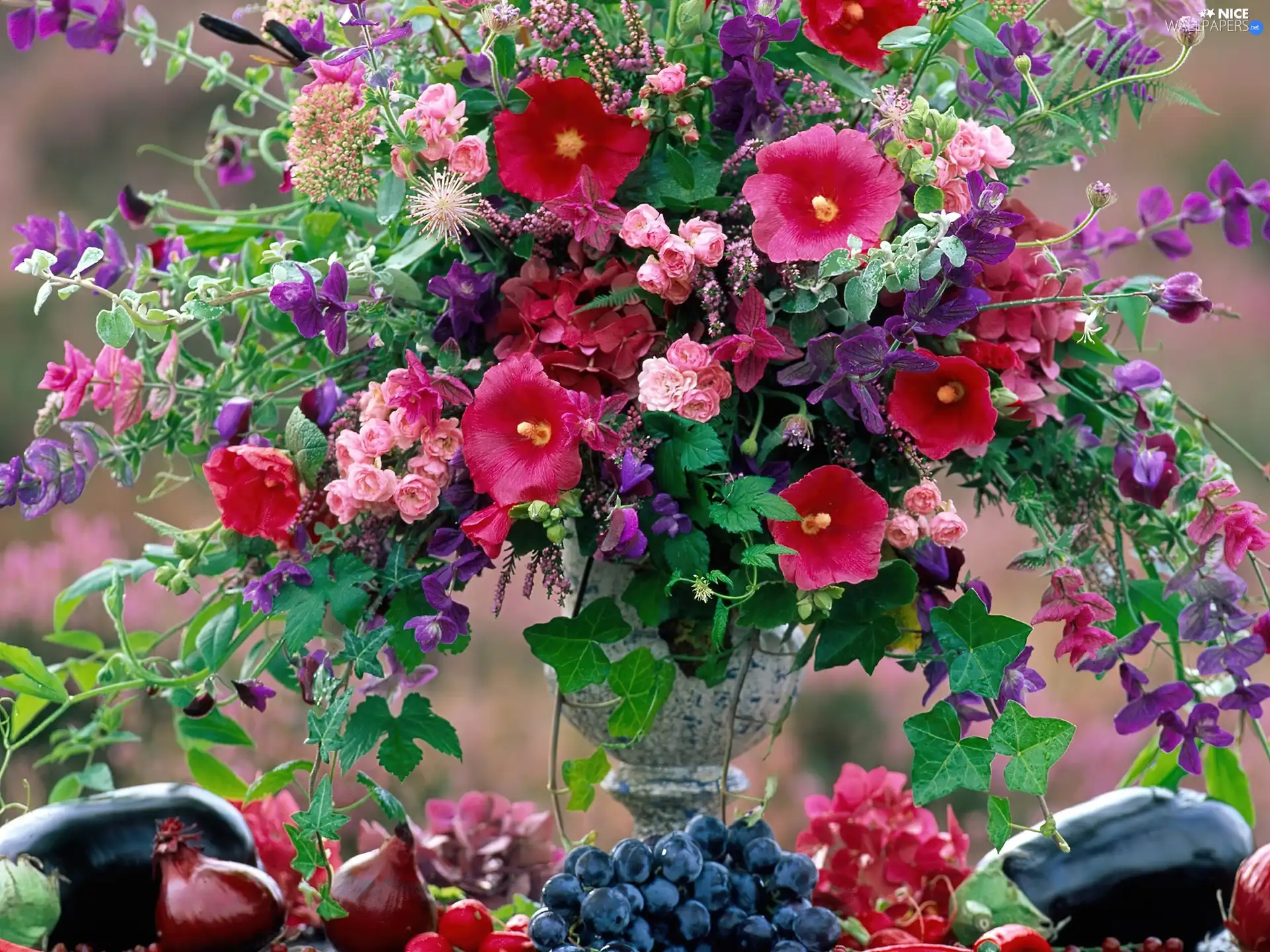 Vase, bouquet, flowers