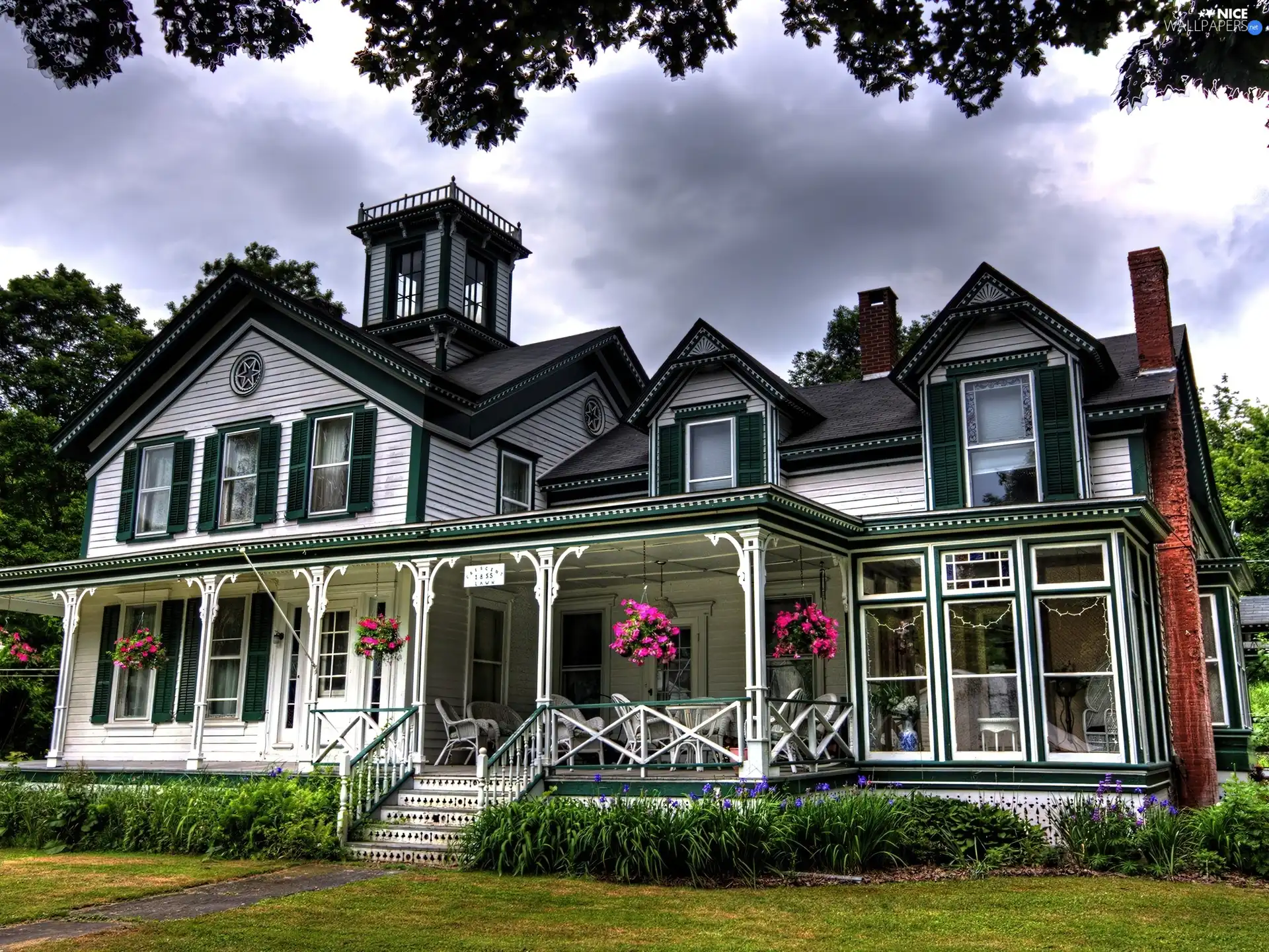 veranda, Victorian, house