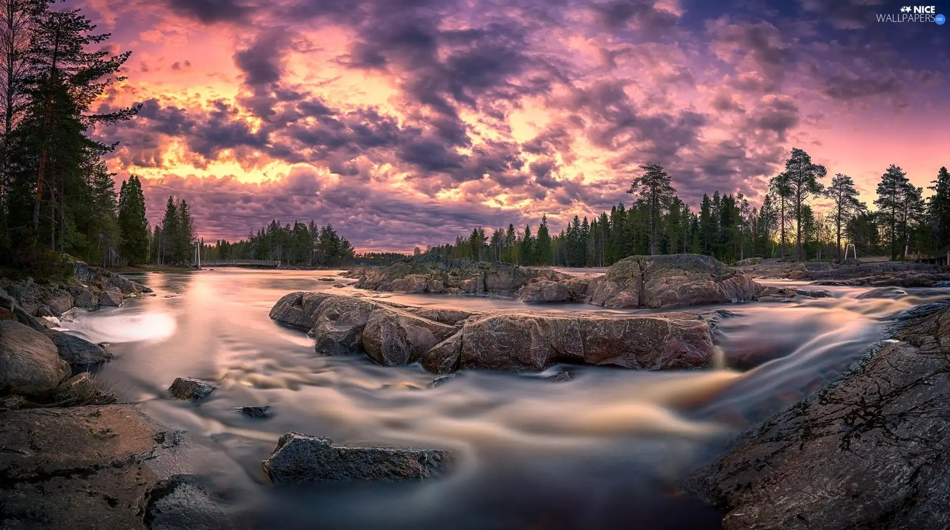 River, trees, viewes, rocks