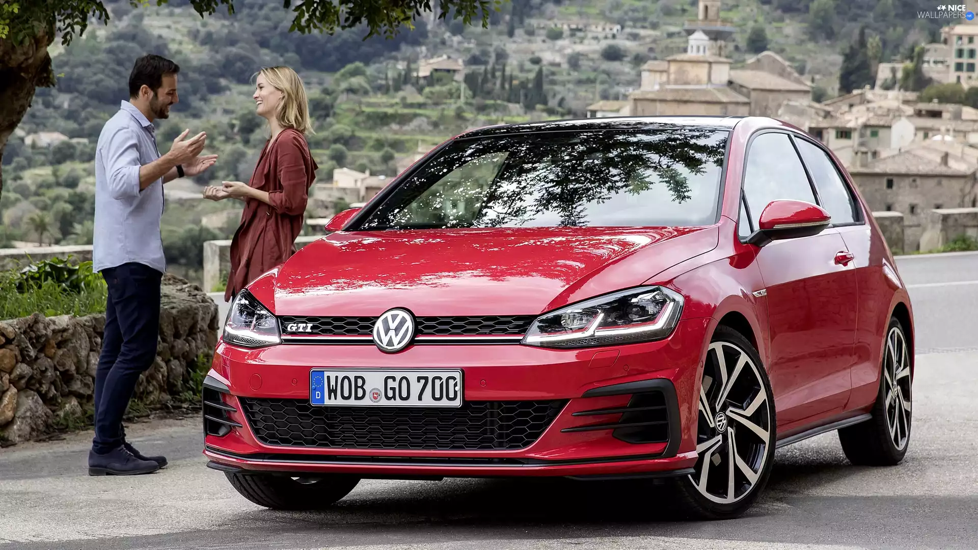 Volkswagen Golf 7 GTI Performance, Women, a man, 2017