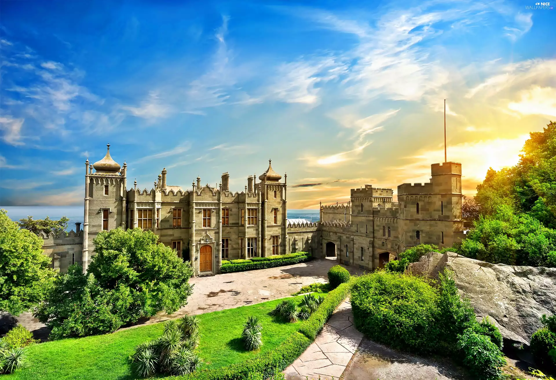 palace, Vorontsov, Crimea, Alupka, Ukraine