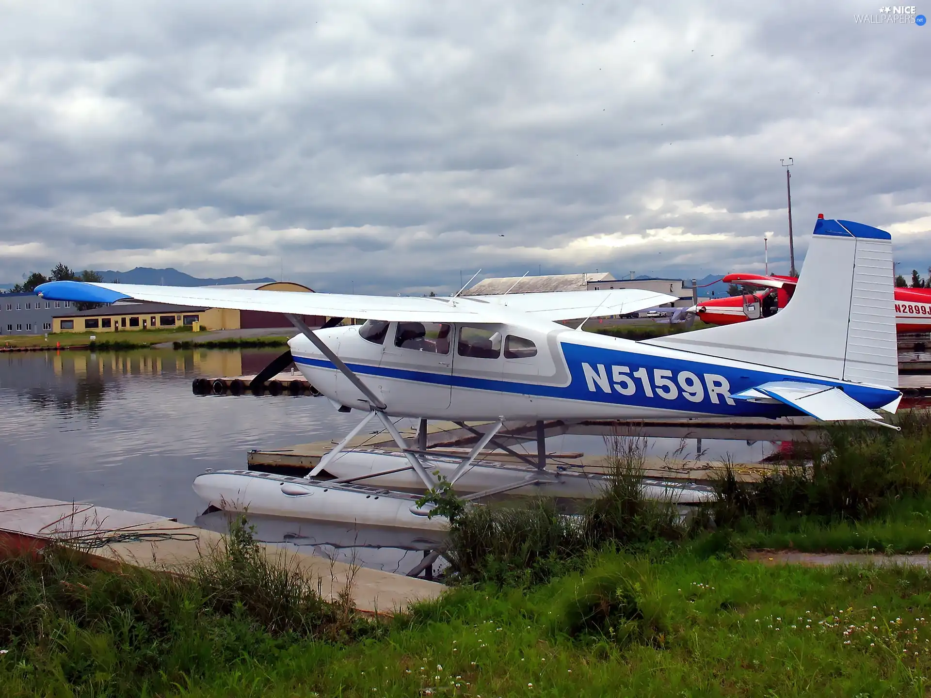 Cessna A185F, Harbour, water, parking