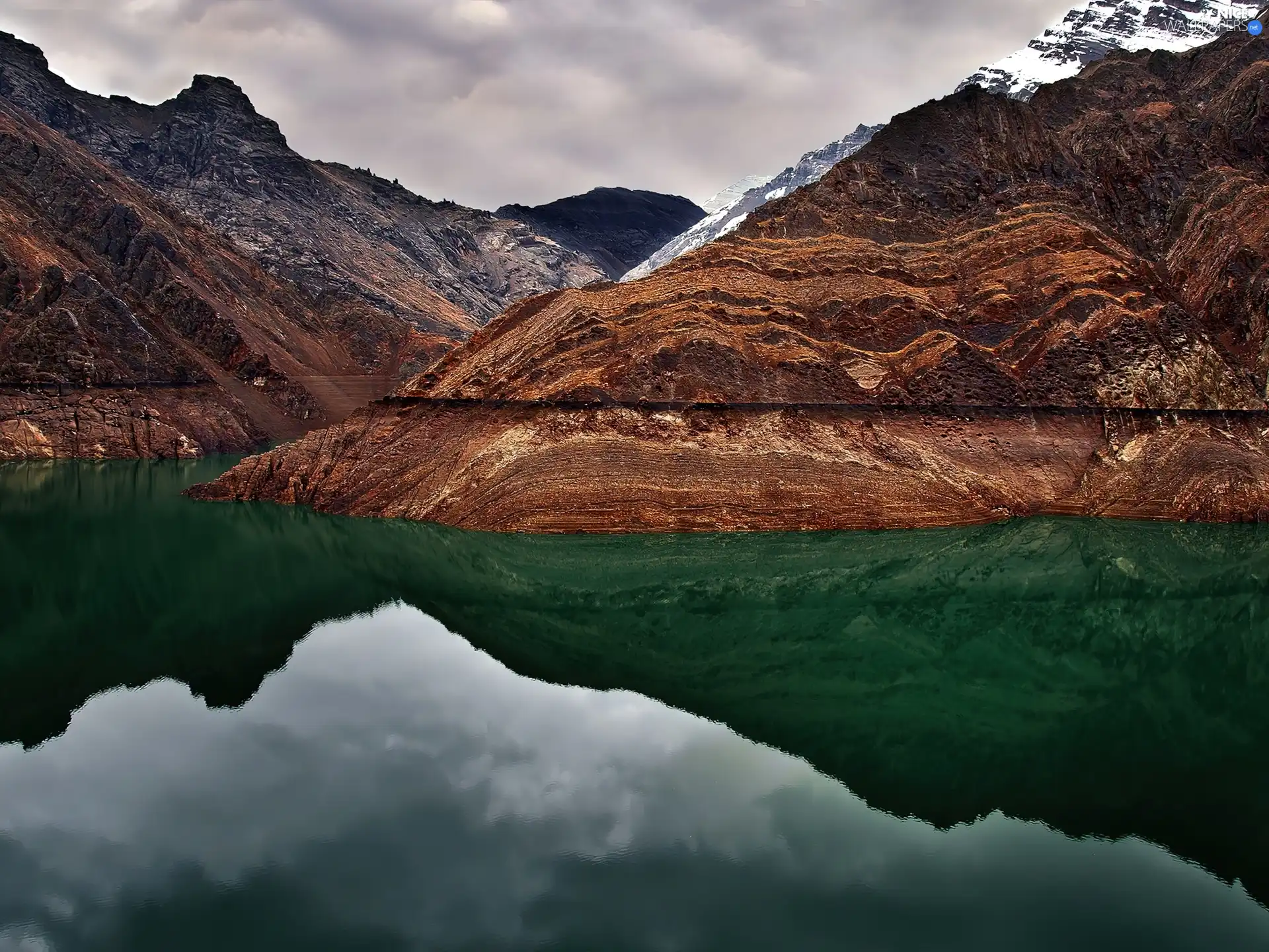 water, rocks, reflection