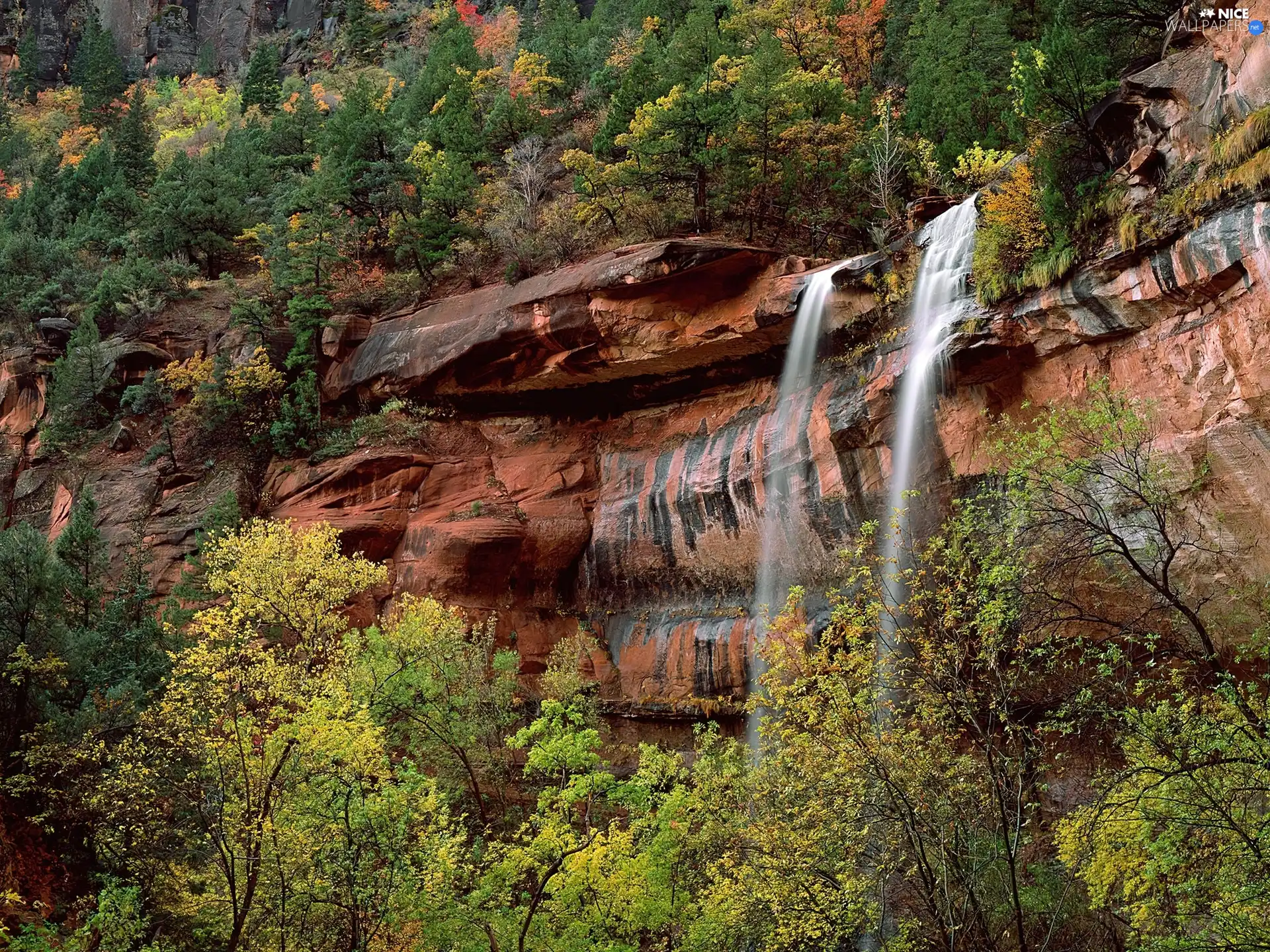 Rocks, National Park, waterfall