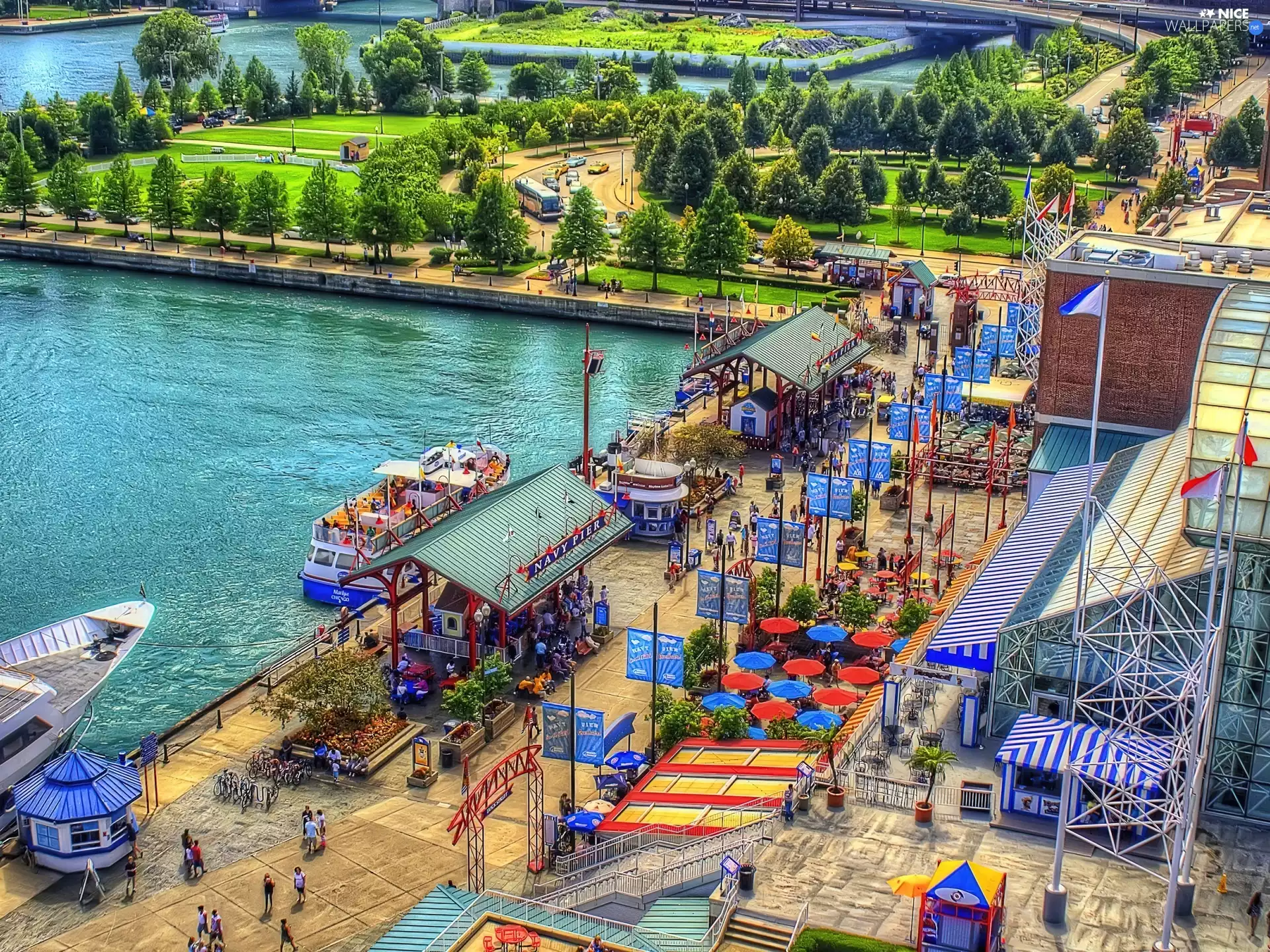 wharf, vessels, port