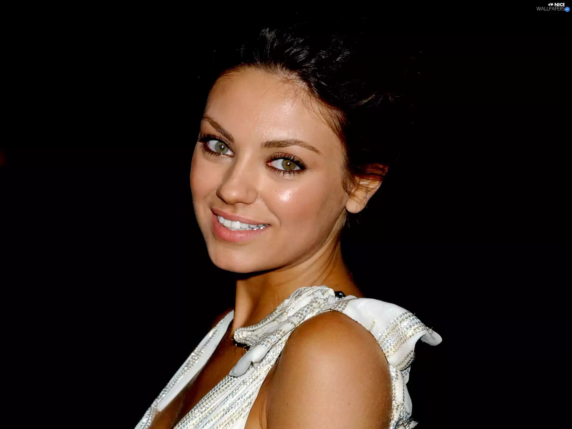 Blouse, Mila Kunis, White