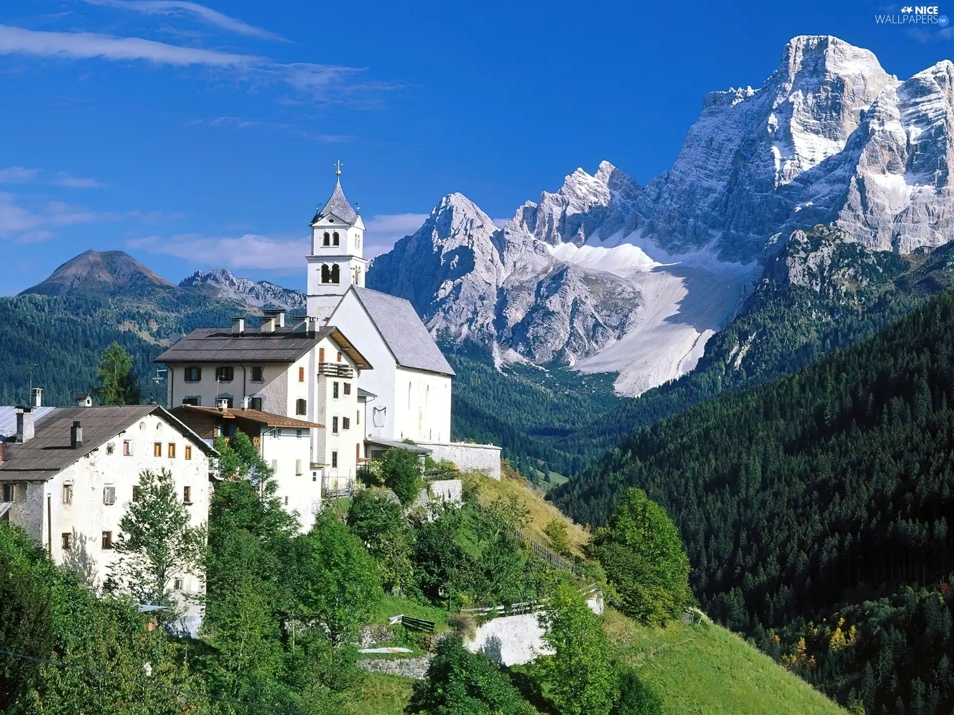 White, structures, Dolomites, Alps, Mountains