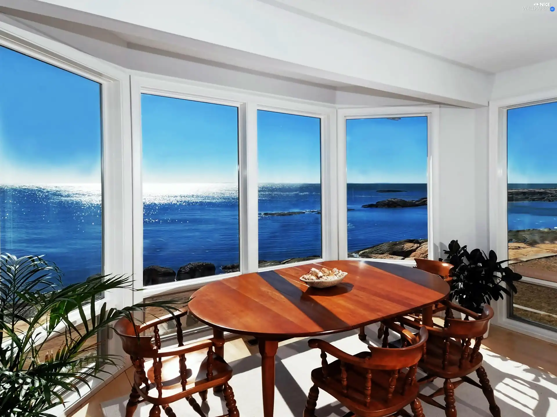 Panoramic, dining room, Window
