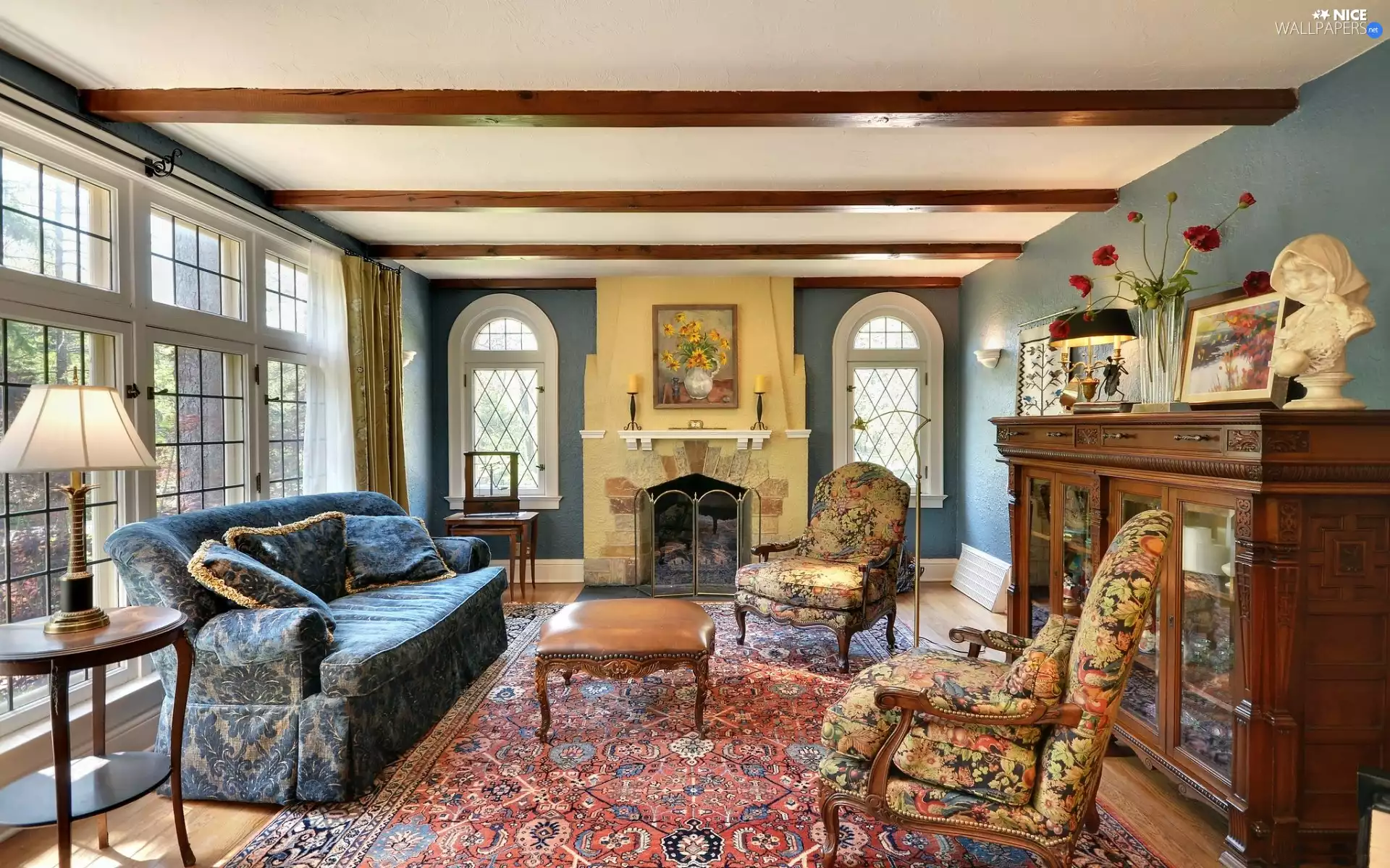 Big, Windows, Romantic, parlour, house