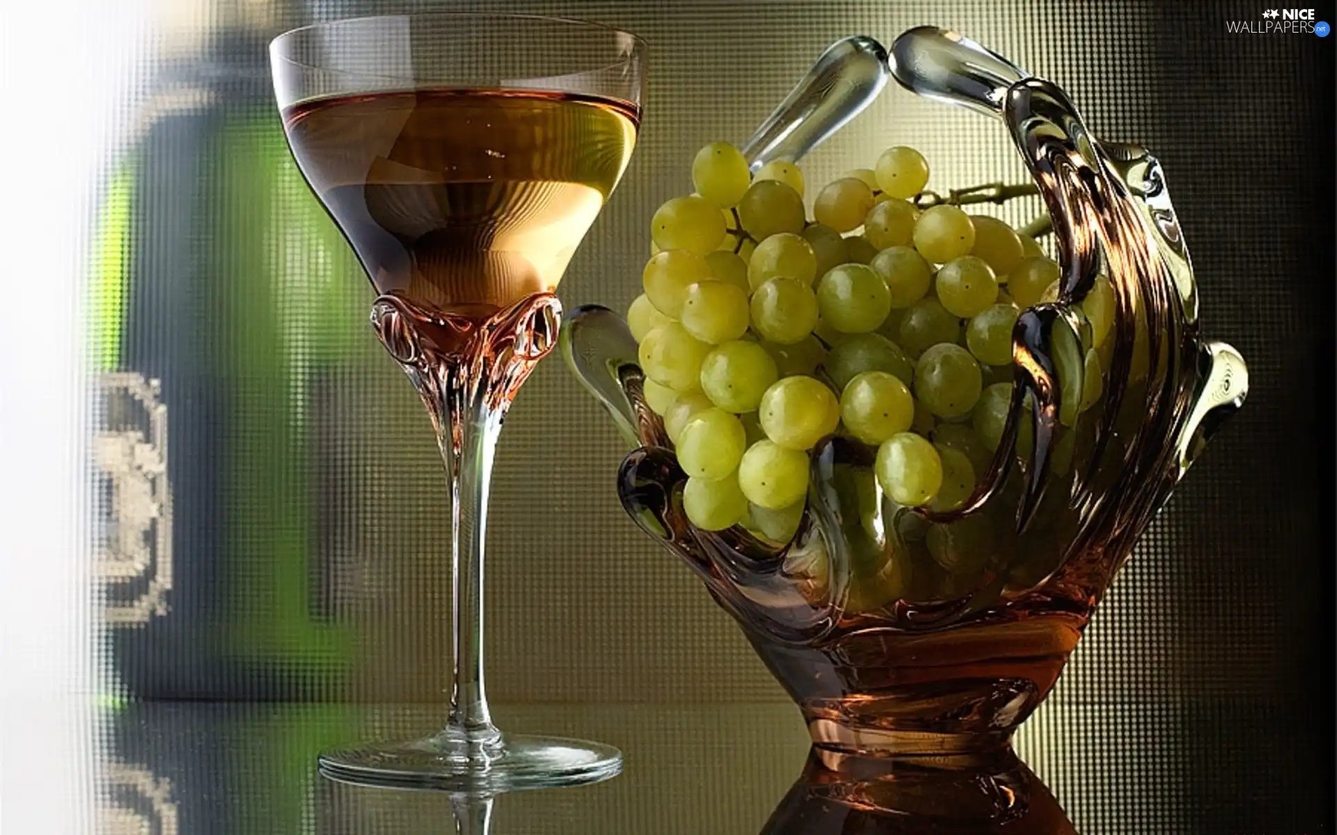 Wines, Grapes, wine glass