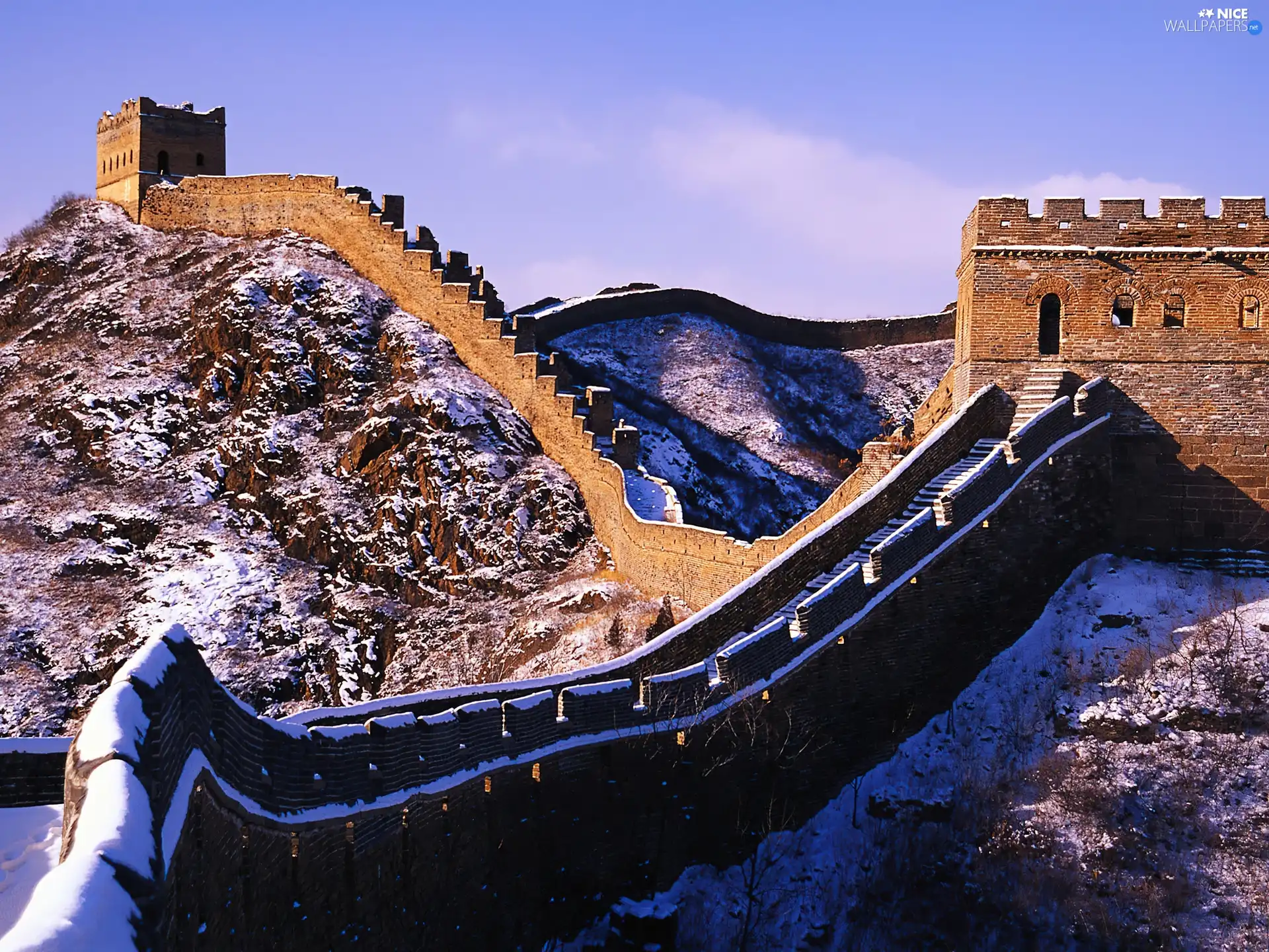 winter, wall, Chinese