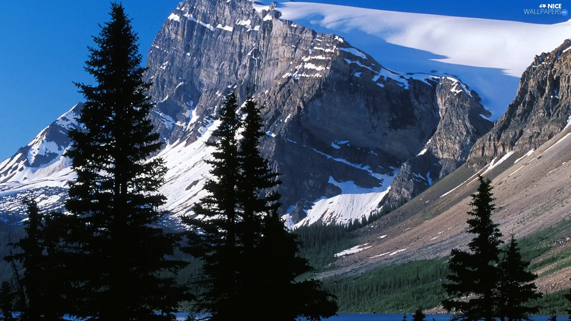 winter, Mountains, rocks