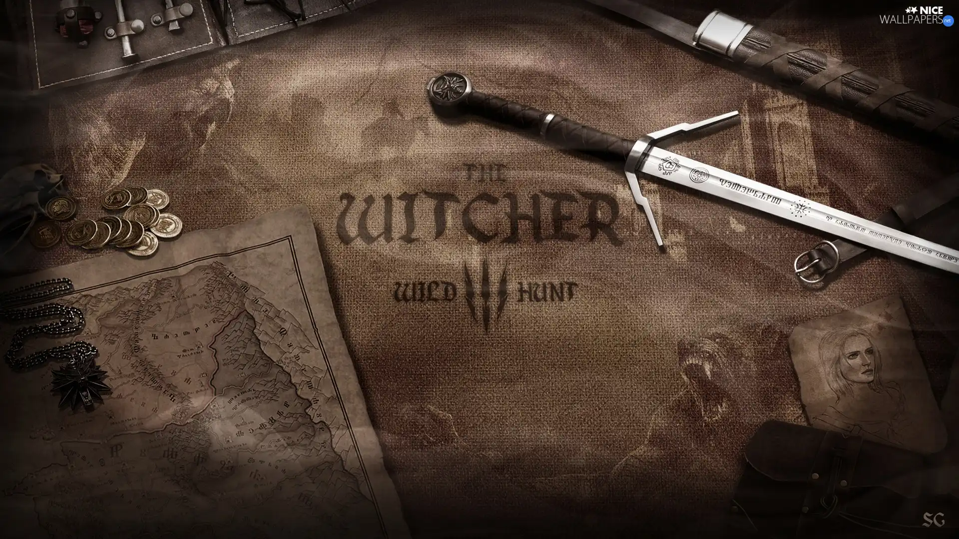 dagger, graphics, The Witcher 3 Wild Hunt, Map, The Witcher 3 Wild Hunt