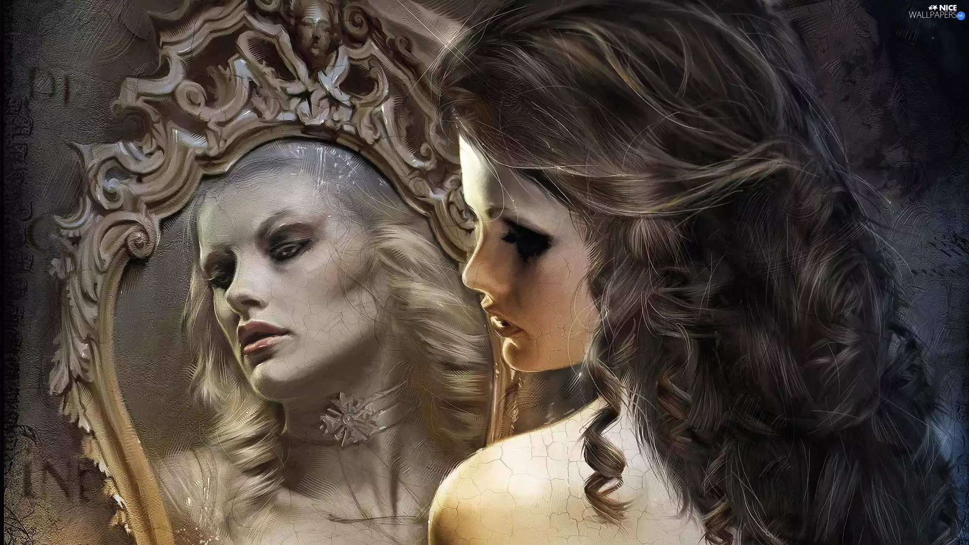 Mirror, youthfulness, age, Women