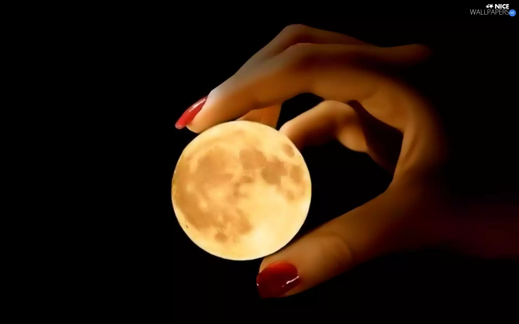 Womens, moon, hand