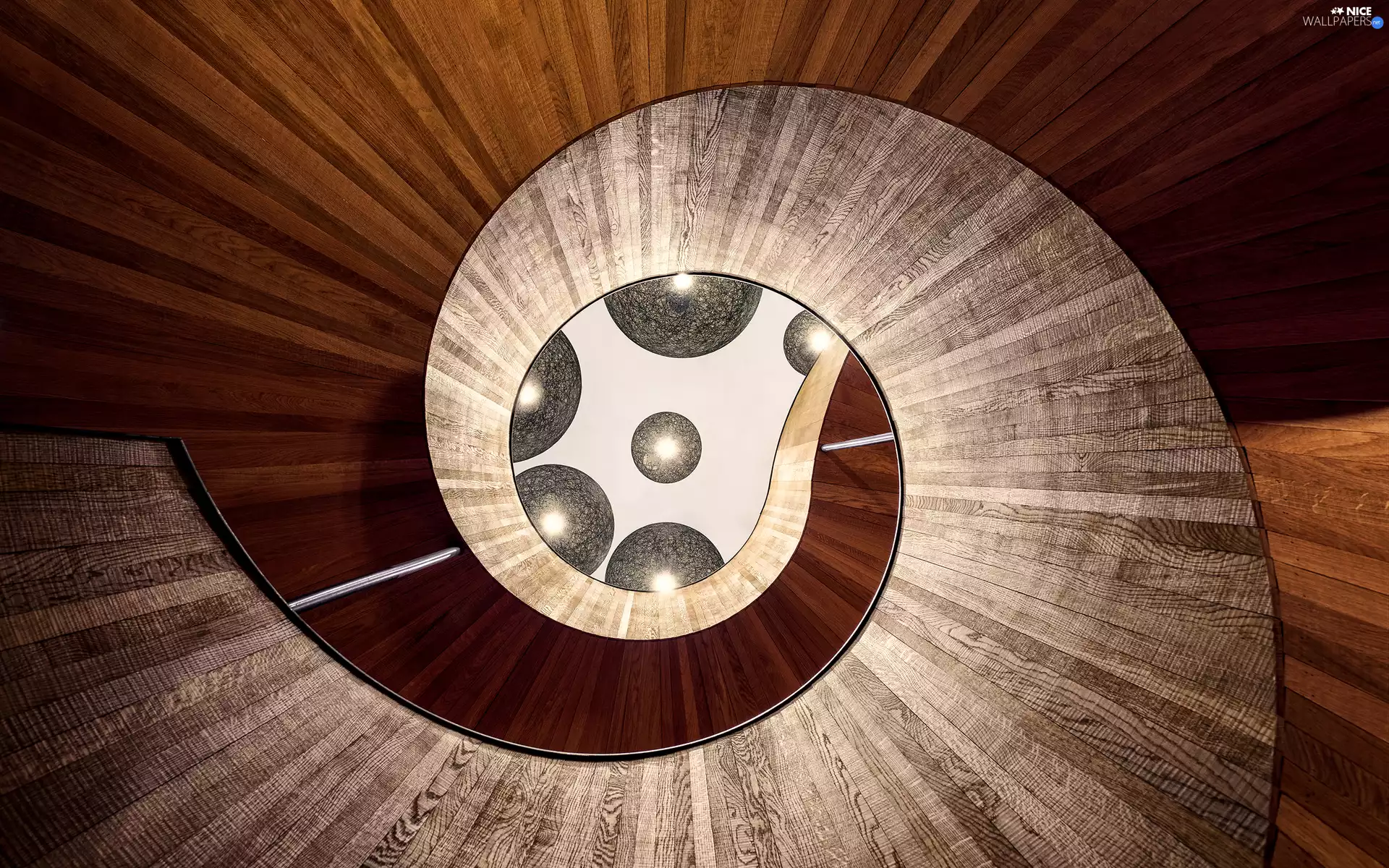 abstraction, spiral, architecture, Wooden