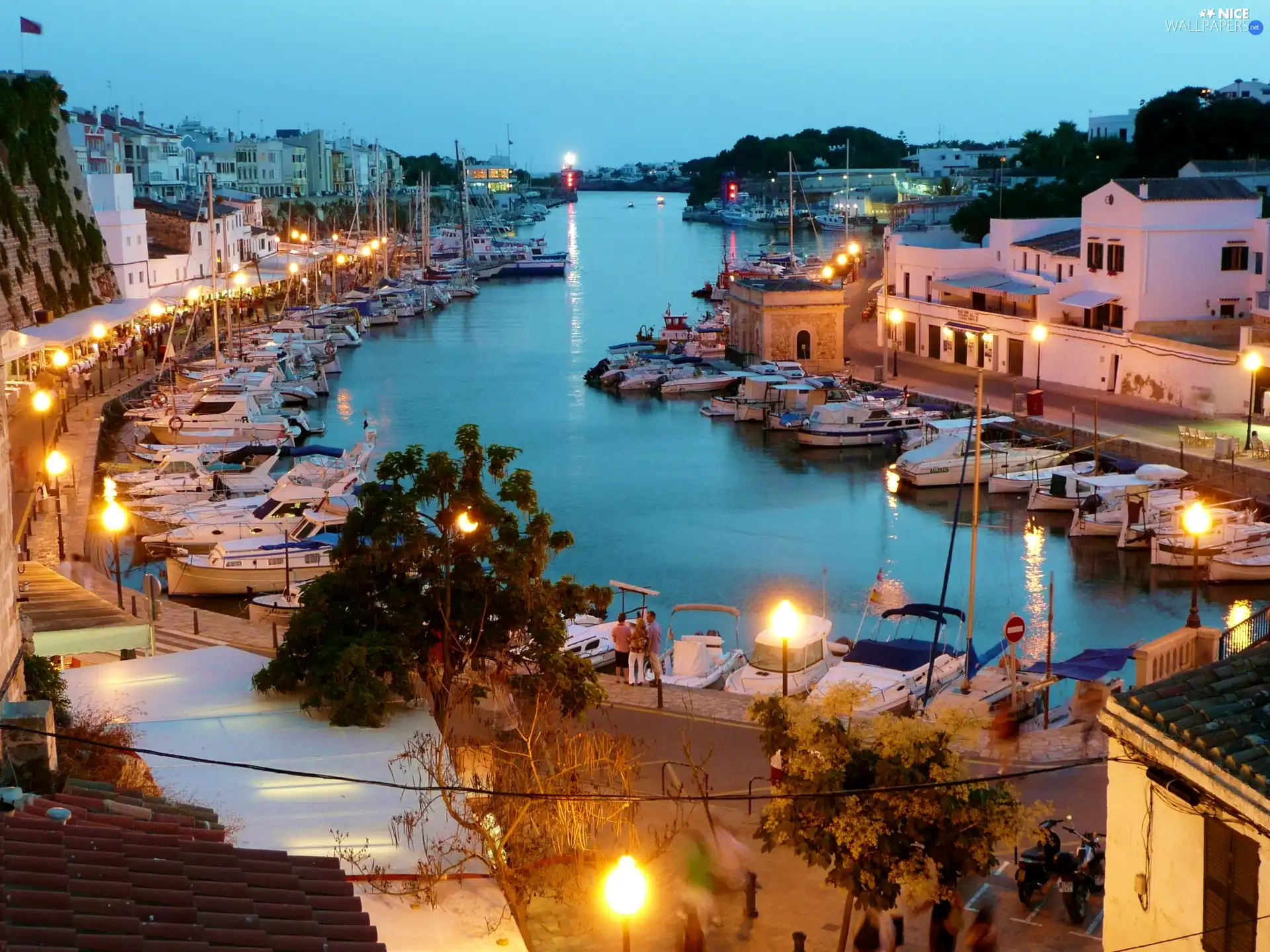 Town, Spain, Yachts, Ciutadella