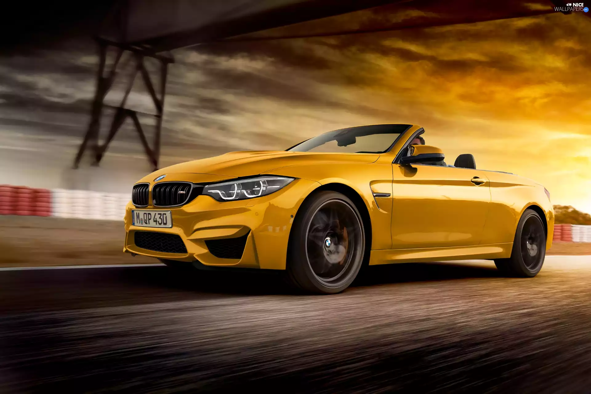 2018, Yellow, BMW M4 Cabrio