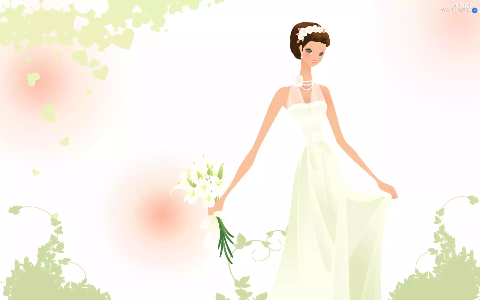 lady, day, wedding, young