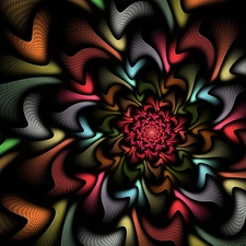 graphics, Colourfull Flowers, abstraction