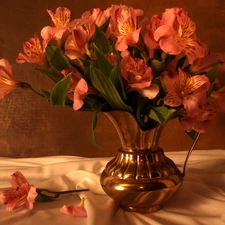 Alstroemeria, bouquet, flowers