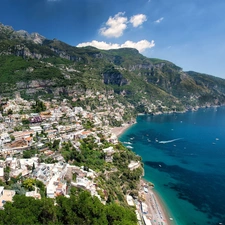 Amalfi, Italy, an, coast, Town