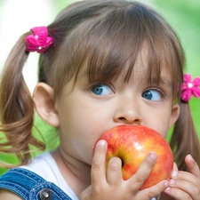 Apple, small, girl