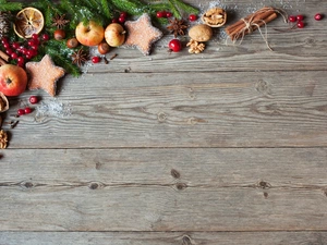 spruce, composition, Cookies, Twigs, Babes, boarding, apples, Christmas, Christmas, Cinnamon, anise