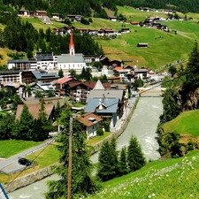 River, Tirol, Austria, Town